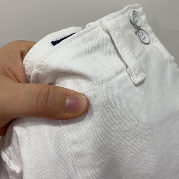 Anthropologie AG Juliette Mid-Rise Trouser Jeans Nautical Wide Leg Crop 25 White - Picture 12 of 14